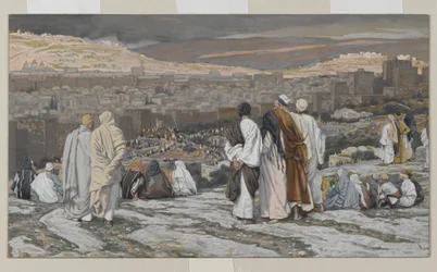 Les Disciples Ayant Quitté Leur Refuge Regardent de Loin en Agonie, illustration de La Vie de Notre Seigneur Jésus-Christ, 1886-94