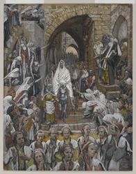 La procession dans les rues de Jérusalem, illustration de La Vie de Notre Seigneur Jésus-Christ, 1886-94