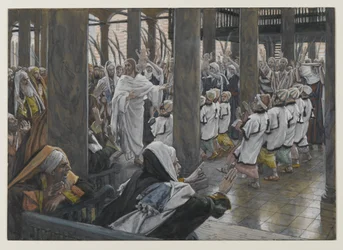 La procession dans le temple, illustration de La Vie de Notre Seigneur Jésus-Christ, 1886-94