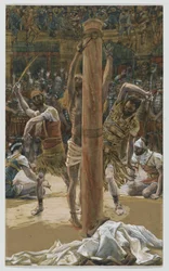 La flagellation sur le dos, illustration de «La Vie de Notre-Seigneur Jésus-Christ», 1886-94