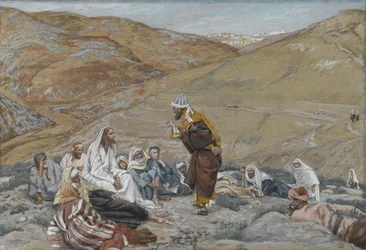 Le scribe se leva pour tenter Jésus, illustration de La Vie de Notre Seigneur Jésus-Christ, 1886-94