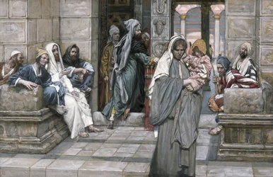 La Pièce de la veuve, illustration pour La Vie du Christ