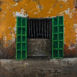 Entrée rustique verte