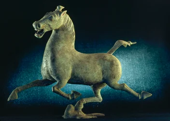 La célèbre sculpture du Cheval volant du Gansu de la dynastie Han. Lanzhou, province du Gansu, Pe...