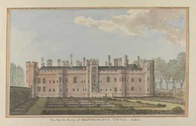 Château de Herstmonceux, East Sussex : la façade nord