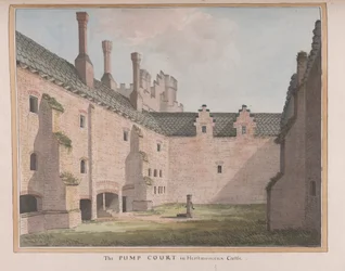 Château de Herstmonceux, East Sussex : La cour de la pompe