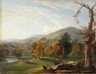 Vue parmi les Helderbergs, Catskills au loin, 1850