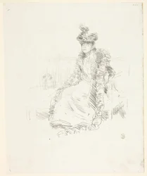 Une dame assise