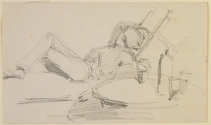 Un homme allongé sur un lit