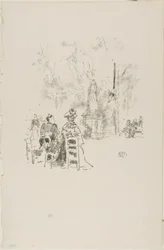 Conversation sous la statue, Jardins du Luxembourg