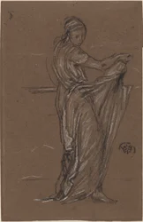 Figure féminine drapée