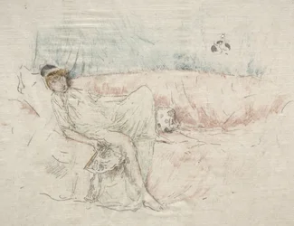 Figure drapée allongée