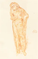 Figure drapée, debout