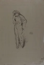 Figure drapée, debout