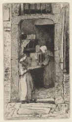 La Marchande de Moutarde, de la série française (Douze eaux-fortes d