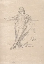 Petite figure drapée penchée