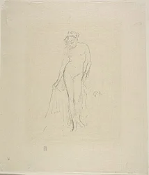 Modèle nu, debout
