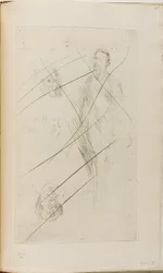 Croquis de portraits incluant F.R. Leyland et Whistler