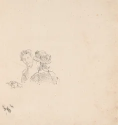 Esquisse : Autoportrait avec Mlle R. Birnie Philip