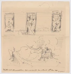 Esquisse de la Salle du Paon
