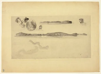Croquis sur la plaque de l
