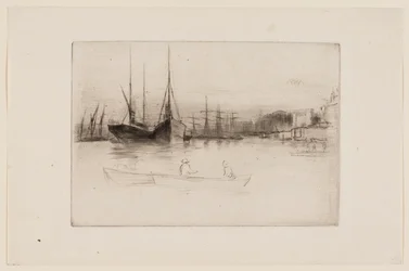Bateaux à vapeur au large de la tour