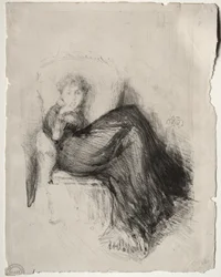 Étude - Maude assise