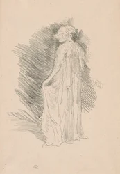 La figure drapée, vue de dos