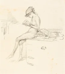 Le petit modèle nu, lisant