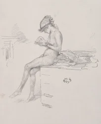 Le petit modèle nu lisant