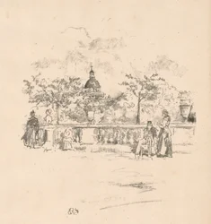 Le Panthéon, depuis la terrasse des jardins du Luxembourg