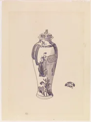 Vase avec corps légèrement bombé