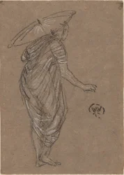 Femme avec parasol