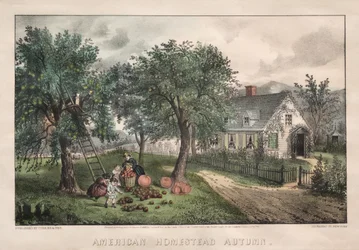 Ferme américaine, automne, 1869