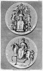 Le grand sceau de la reine Anne de Grande-Bretagne