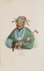 CHAT-O-MIS-SEE ; chef de Pottowattomie, extrait du Portfolio autochtone
