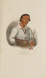PE-SCHICK-EE ; A Celebrated Chippeway Chief, tiré de The Aboriginal Portfolio