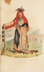 WAA-NA-TAA ou le premier au combat ; chef de la tribu des Sioux, tiré du Portfolio autochtone