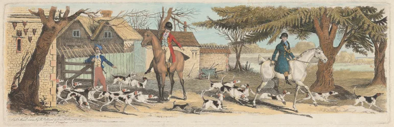 Chasse au renard [ensemble de trois sur quatre] : 1. Délogement