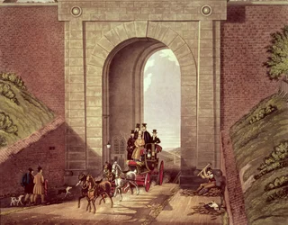 Tunnel de Highgate, gravé par George Hunt, c.1830