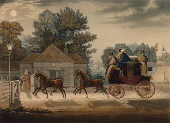 Carrosse postal au clair de lune