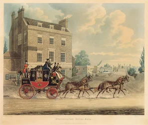 Quicksilver Royal Mail passant devant le Star and Garter à Kew Bridge