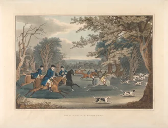 Chasse royale dans le parc de Windsor