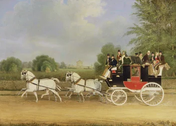 Le carrosse de Londres-Farringdon passant devant Buckland House, Berkshire