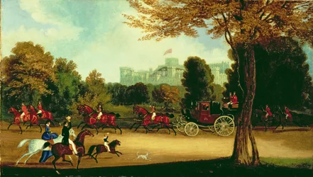 Guillaume IV conduisant dans le parc de Windsor