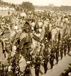 La grande procession du Durbar, Delhi, Inde. 1903 (photo)