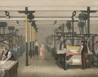 Weaving, Progrès du coton n° 10, pub. 1840