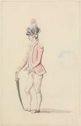 Officier avec cocarde et épée
