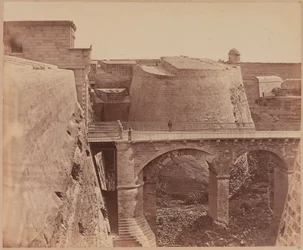 Pont à la Porta Reale, Malte, vers 1856