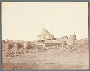 Égypte. Le Caire. Vue générale de la Citadelle avec la mosquée d